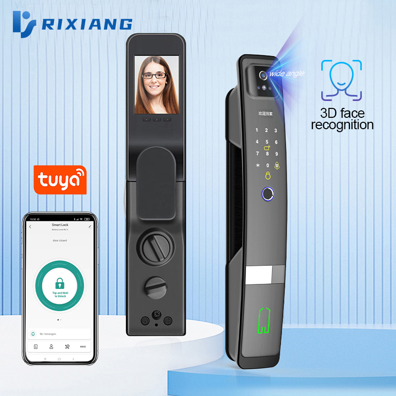 3D face ID Tuya Smart qr код camane Пароль замок сейфа Концевая фреза для вырезания гнезд для передние дверные замки безопасности электронный замок со сканером отпечатка пальцев цилиндры