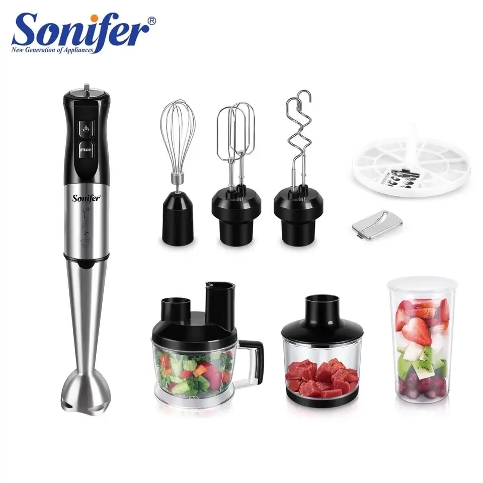 Sonifer SF-8086 Hot Sale Electric Kitchen Chopper Whisk Vegetable Slicer Multi Function Food Processor Set 5 In 1 Hand Blender