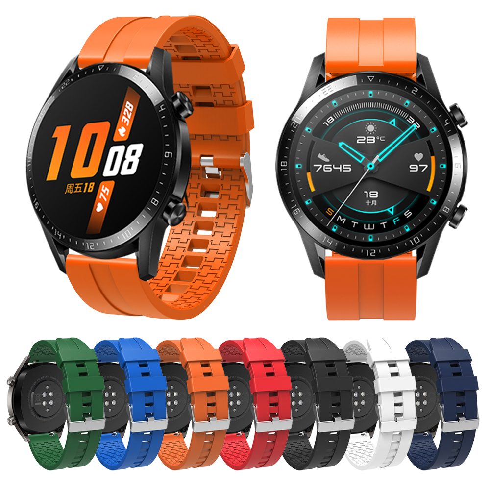 Ремешок силиконовый Diliberto 20/22 мм для часов HUAWEI Watch GT 2 46 мм/GT Active 46 мм/HONOR 42 мм LF26 DT78 P8 SG2 L8 L16