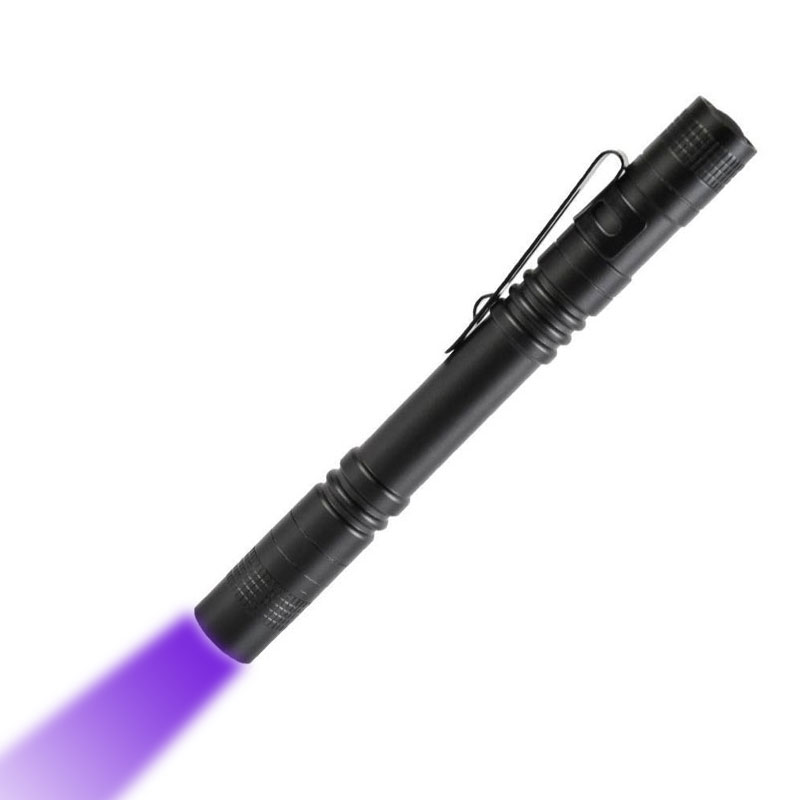 TOPCOM УФ фонарик ручки 365NM мини Карманный алюминиевый сплав пальчиковые высокое качество 365nm UV LED фонариком для денег Янтарный обнаружения