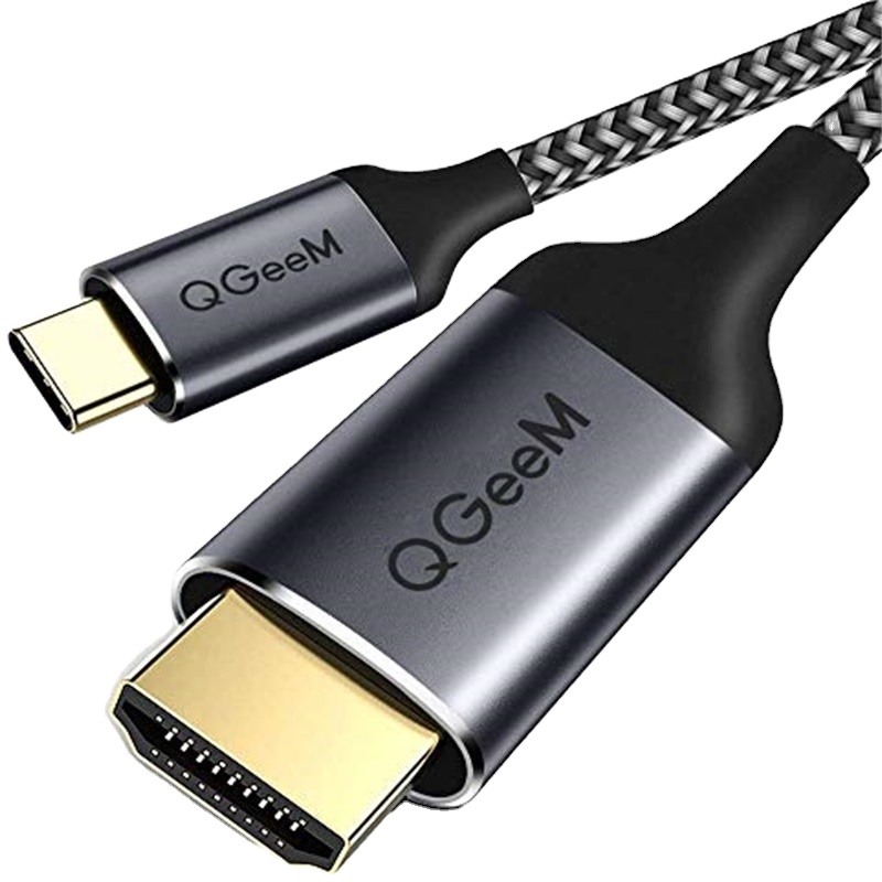 Кабель-адаптер QGeeM Type C-HDMI, 4K @ 60 Гц (совместимый с Thunderbolt 3), совместим с MacBook Pro2020