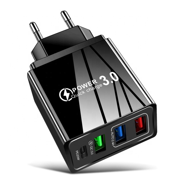 Новинка PD20W + QC3.0 3.1A быстрое зарядное устройство для мобильного телефона с двумя USB-портами и зарядной головкой PD для IPhone Samsung Xiaomi