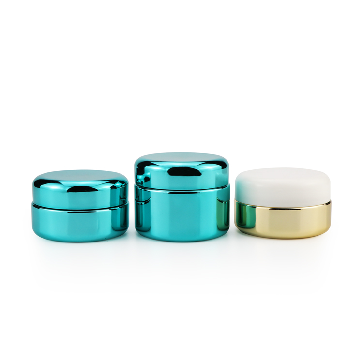 New arrive electroplate airtight glass jar weed skinny child resistant small glass jar with CR cap