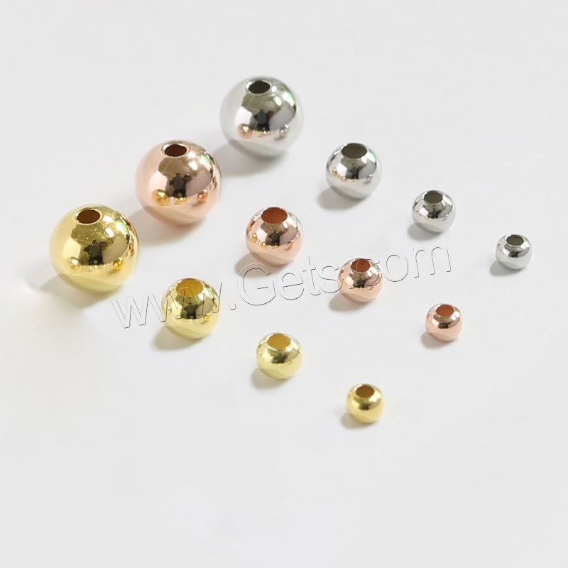 hot sale in 2021 round 925 Sterling Silver beads more colors in different size