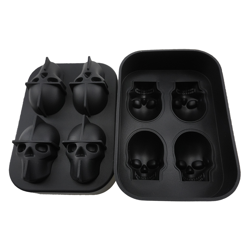 Hot sale ice cube maker skull shape chocolate mould tray ice cream diy tool 3d silicone mold