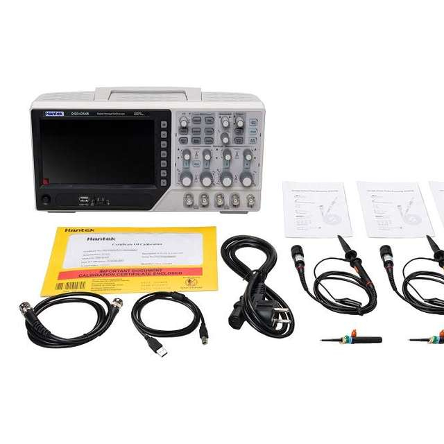 Hantek Dso4254b 250mhz цифровой запоминающий осциллограф 4 канала 1gs/s частота дискретизации портативный осциллограф