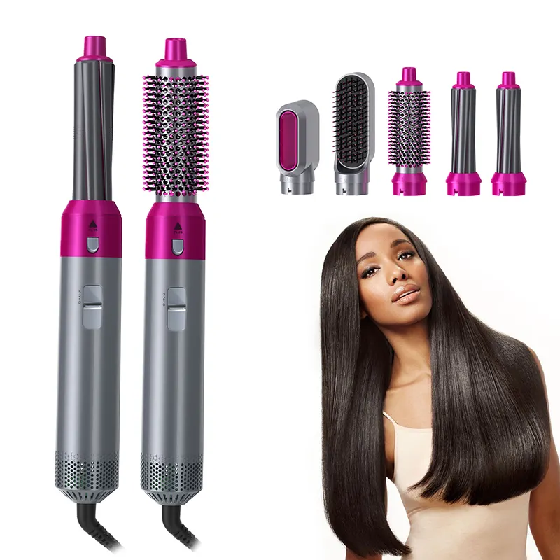 2022 New Arrivals Electric Hot Air Brush Professional Styler 5 In 1 Hair Dryer Hair Straightener Curling Styling Tool Set