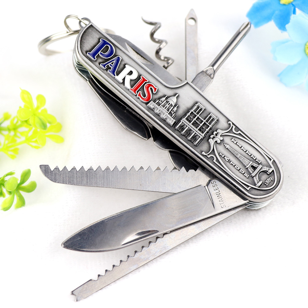 High End Utility Mini Cartoon Keychain Selfdefense Stainless Steel Small Miniature Multi Folding Safety Foldable Knife