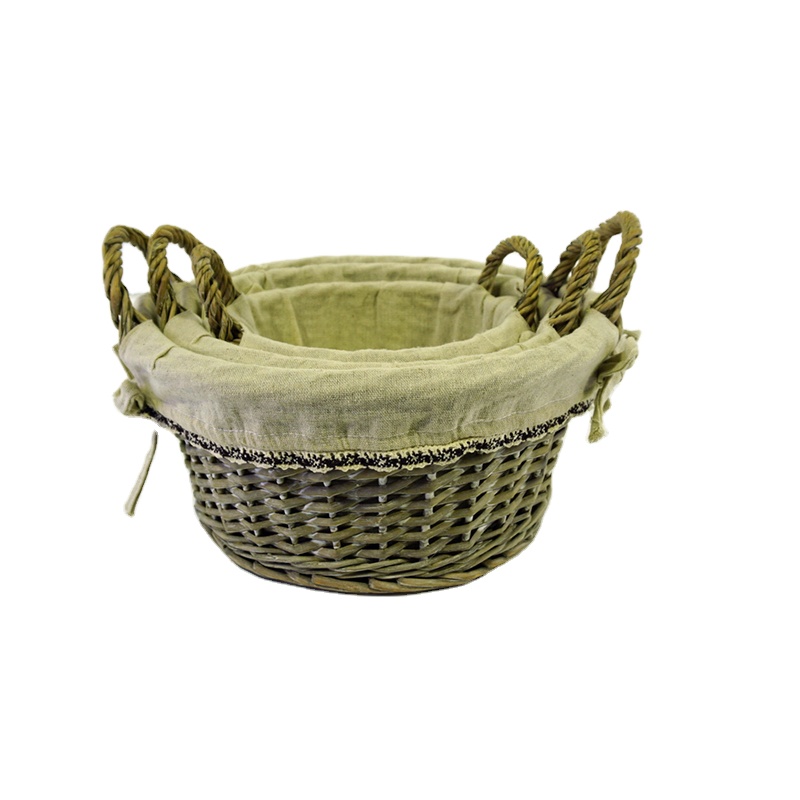 Customized supplier various type big willow luxurious picnic hamper basket