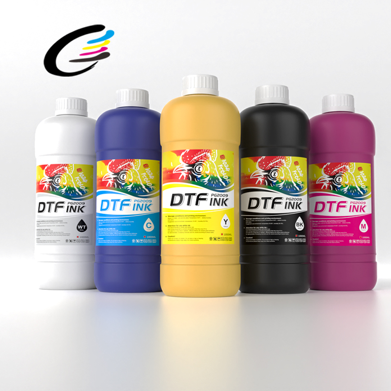 Производство Fcolor, 1 л, краски CMYKWW, DTF для струйных принтеров, чернила DTF