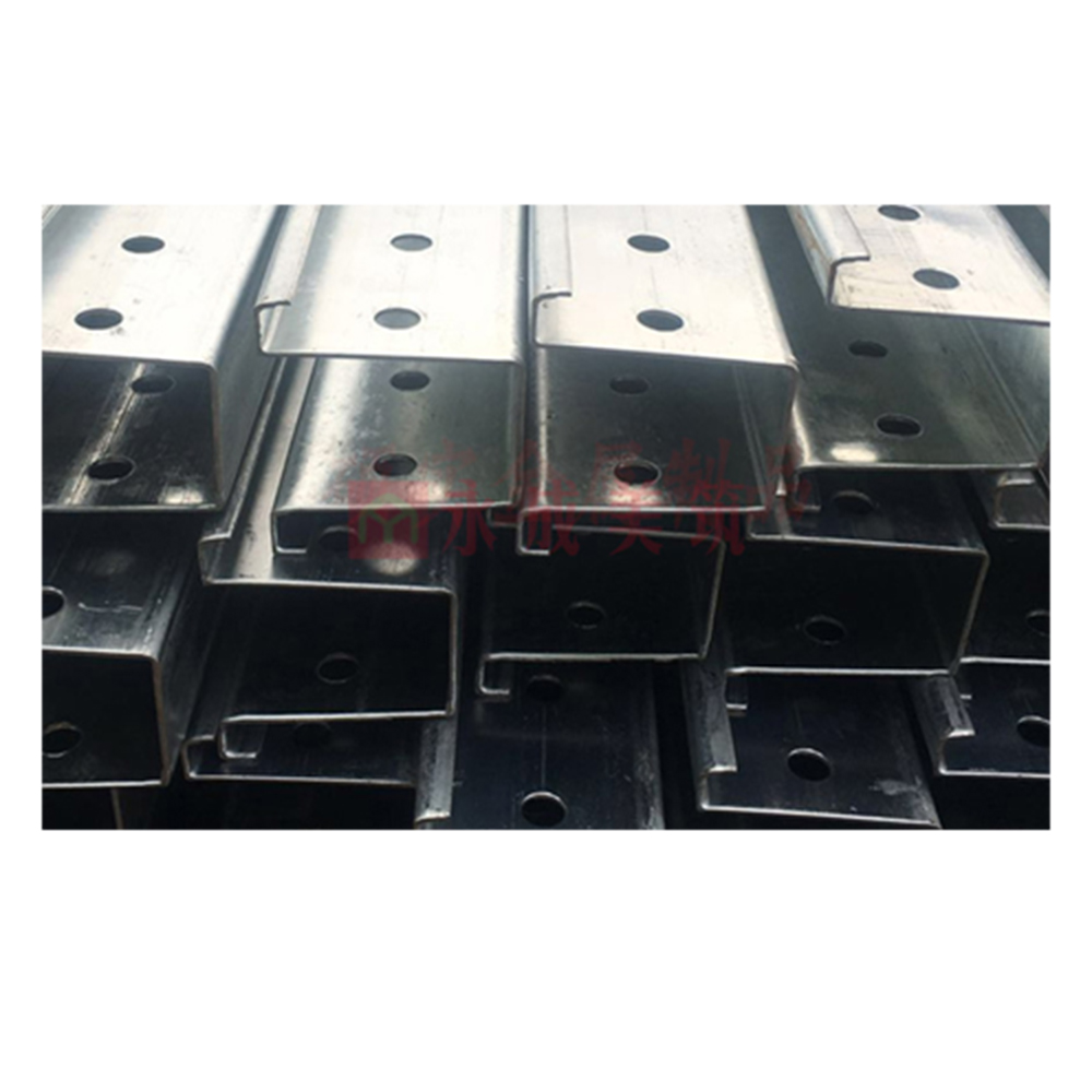 Factory supply galvanized u steel channel purlin silver galvanized steel channel