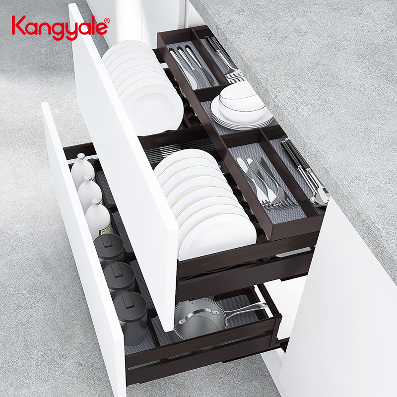 Бытовой шкаф для хранения kyl L081160G, кухонный шкаф, базовые блоки, корзина с выдвижными ящиками