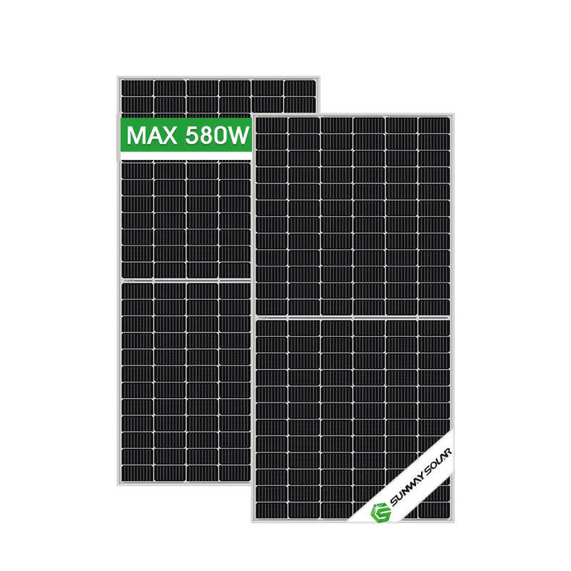 High Power Half Cut 144 Cells 9BB solar panel de 550w 560w 570w 580w pv solar panel ratings