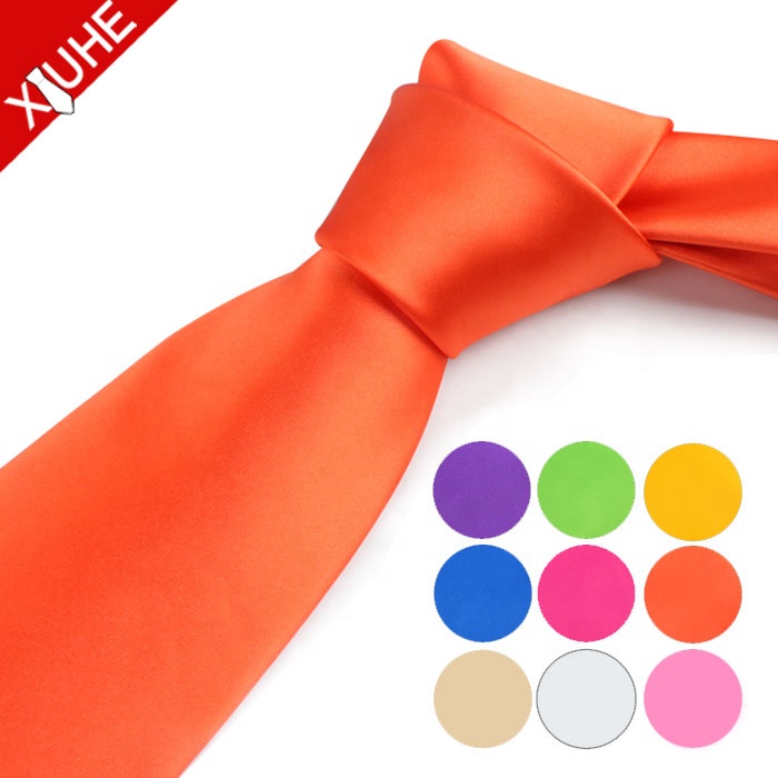 Wholesale Custom Your Logo Cheap Satin Tie Plain Necktie Polyester Wholesale Cheap Neckties Print Neck Ties for Men