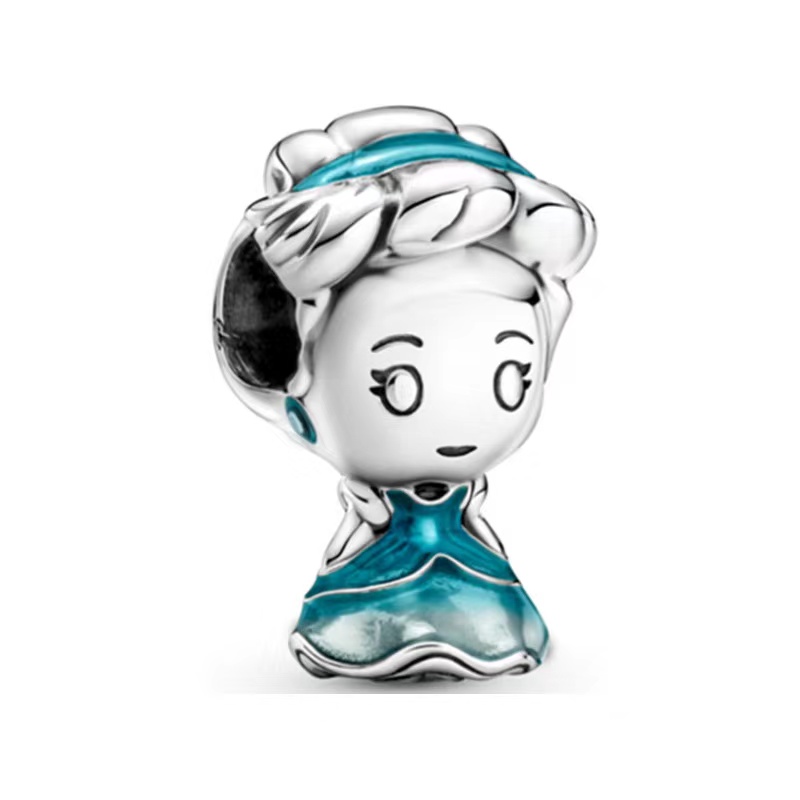 2021 Pan do s latest co-branded cartoon charm Disn ley Princess Ann and Princess Jasmine charm s925 wholesale