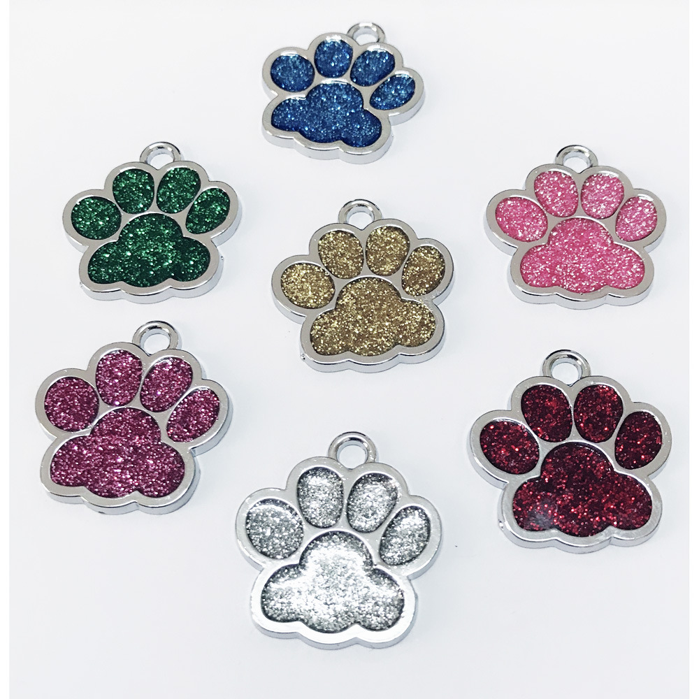 Foot dog brand zinc alloy pet jewelry explosion models laser dog supplies
