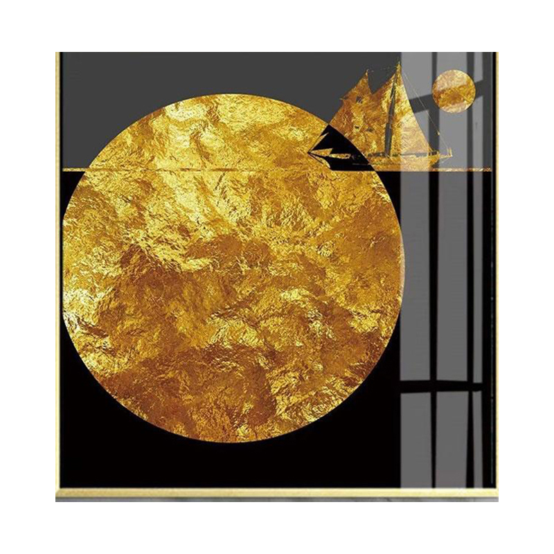 Factory Wholesale House Bedroom Decor Interior Accessories Modern Luxury Aluminium Frame Art 3D Crystal Porcelain Painting
