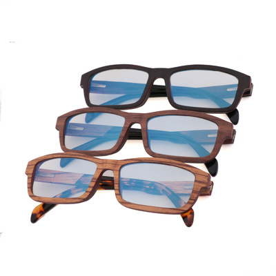 2021 Luxury High Quality Eco Friendly Square Wooden Frame Optical Glasses Eyeglass