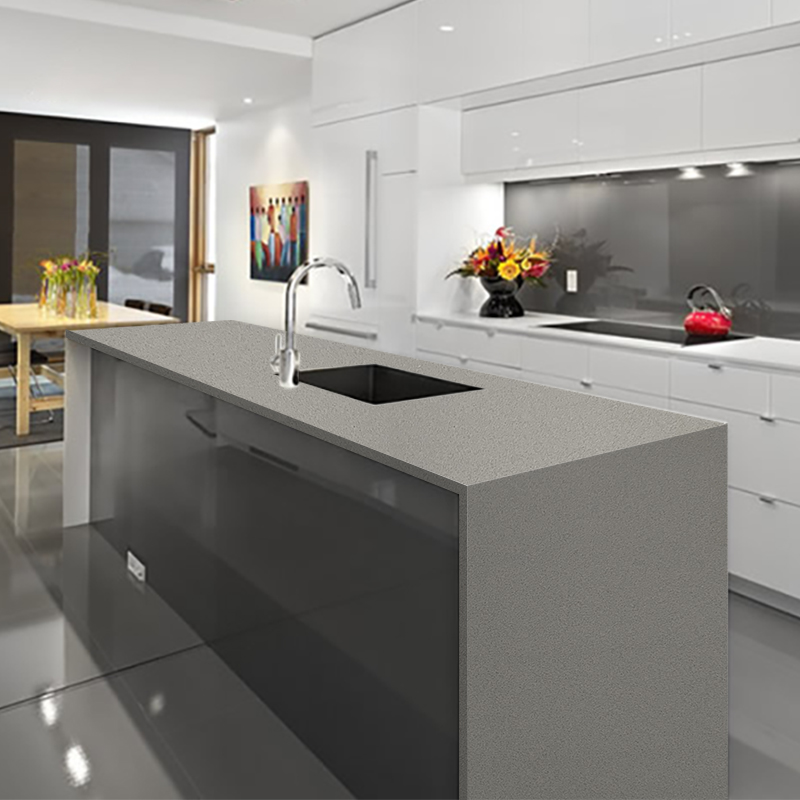 artificial Customized marble look Solid Surface Artificial quartz Stone Kitchen Vanity Counter Tops