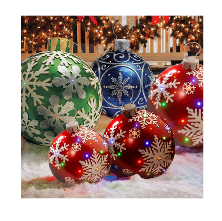 2021 New 60 Cm Christmas Ball Christmas Tree Decoration Outdoor Inflatable Toy Home Christmas Gift Ball