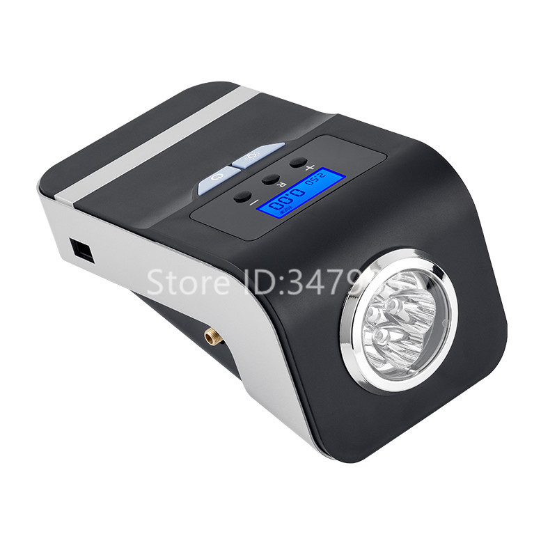 HF3627 светодиодные цифровые предварительно установленный Портативный 12V 260PSI автомобильных шин Мини цифровой компрессор авто остановить автомобиль воздушный компрессор