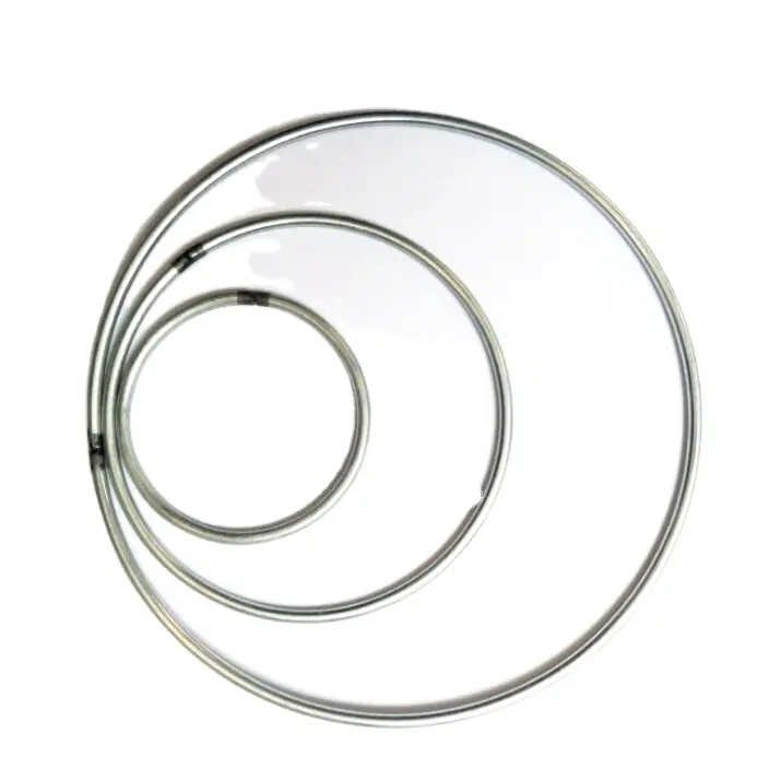 Wire Wreath Circle Metal Stainless Steel O Ring with Plastic Cover