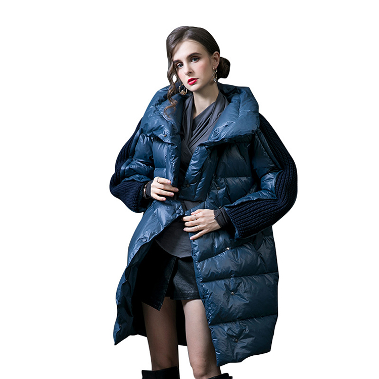 Chinese Product Wholesale Mid-Length Coat White Duck Down Thick French Down Jacket