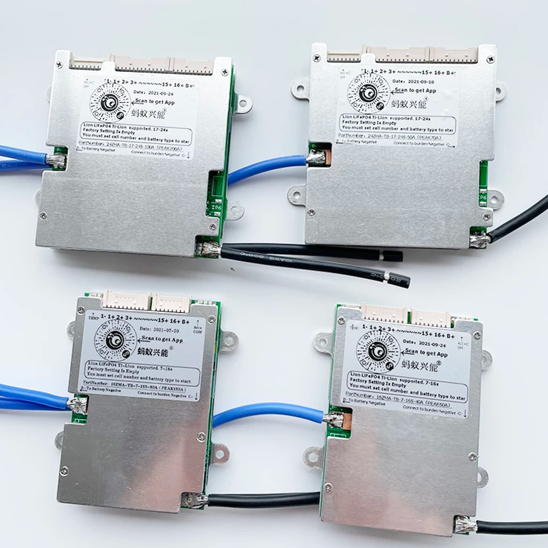 Ant Smart BMS 24S 16S 17S 48V 72V Ebike BMS 40A 80A 100A совместимый литий-ионный lifepo4 LTO аккумулятор ANT smart bms с BT сбалансированным
