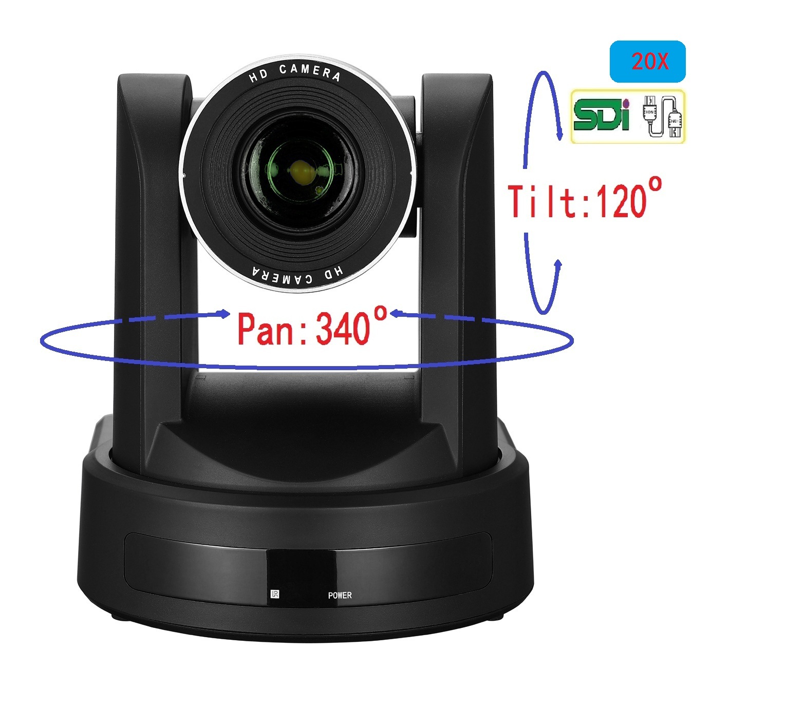Видеоконференции HD 1080P HDMI видеовыход ТВ студия Офисное оборудование оптический зум 20X PTZ камера