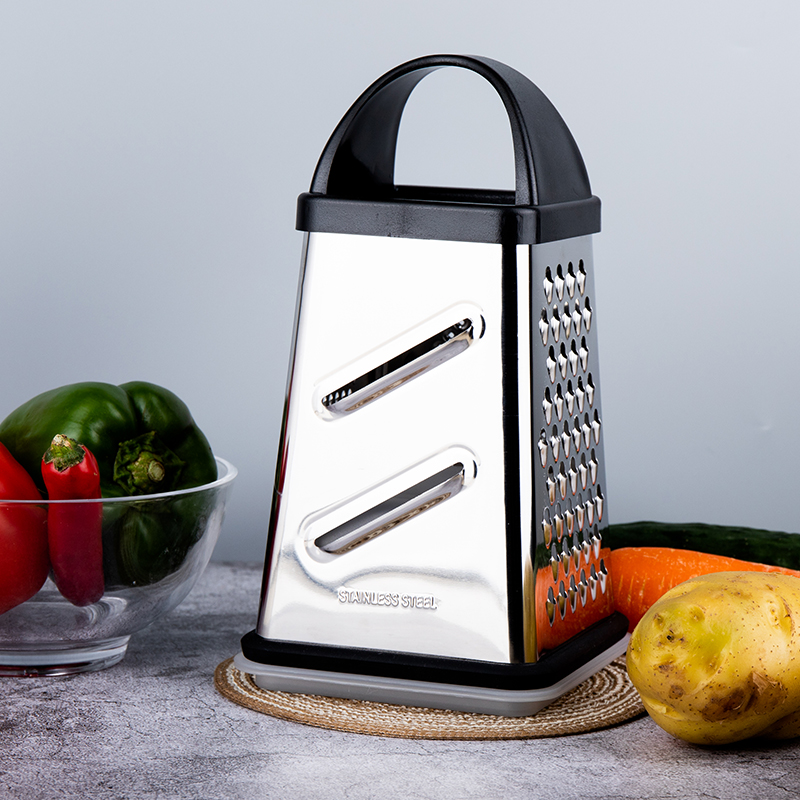 Multifunctional Zester With Storage Box 4 Sides Cheese Vegetable Grater With Container