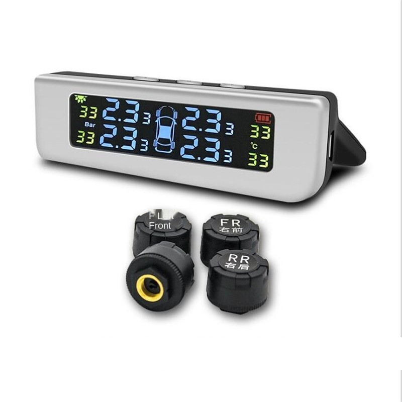 New tire pressure monitor external sensor three digit high Accuracy solar wireless Tpms detection pressure monitoring system