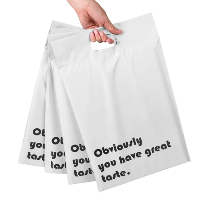Australia compostable Plastic Mailer Bag handle 100% biodegradable courier bags eco friendly express bags