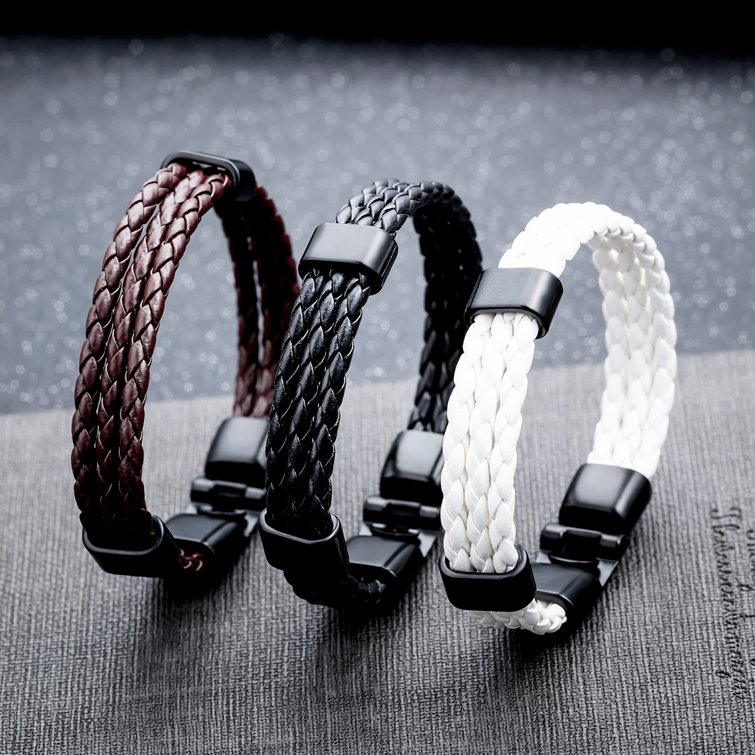 European And American Jewelry Wholesale Retro Simple 3 Layer Personality Woven Leather Bracelet Men's Bracelet