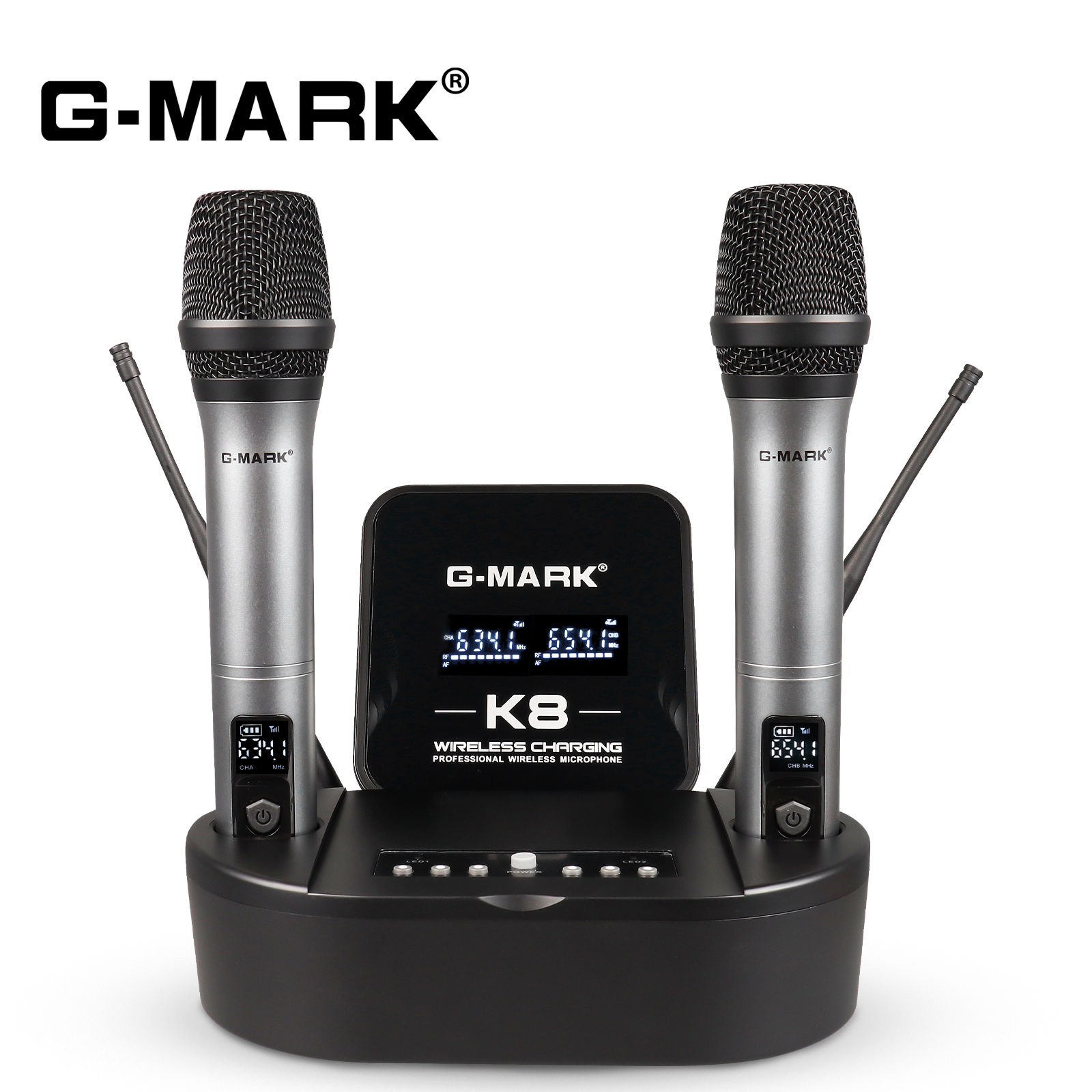 G-MARK K8 профессиональные подзарядные 50 метров эффективное расстояние двухканальный УВЧ беспроводной микрофон для держащих букет невесты на свадьбе, выступления