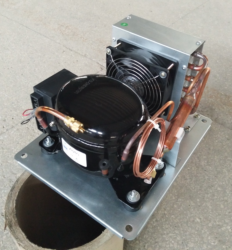 DC 12 V/24V с воздушным охлаждением небольшой мини компрессорно-конденсаторный агрегат
