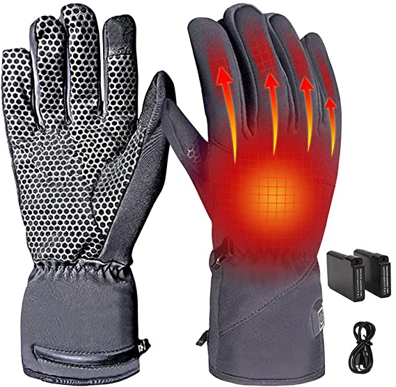 Warm Adjustable Temperature Electric Motorcycle Gloves For Unisex Winter Heating Gloves Graphene Rechargeable Heated Gloves