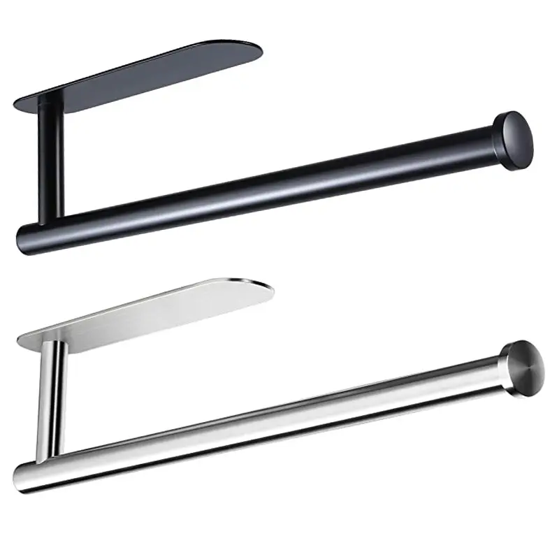 Stainless steel free standing wall mounted toilet paper holders kitchen Under Cabinet gold roll towel paper holder