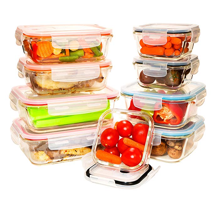 Professional glass lock food container bento lunch box set for wholesales