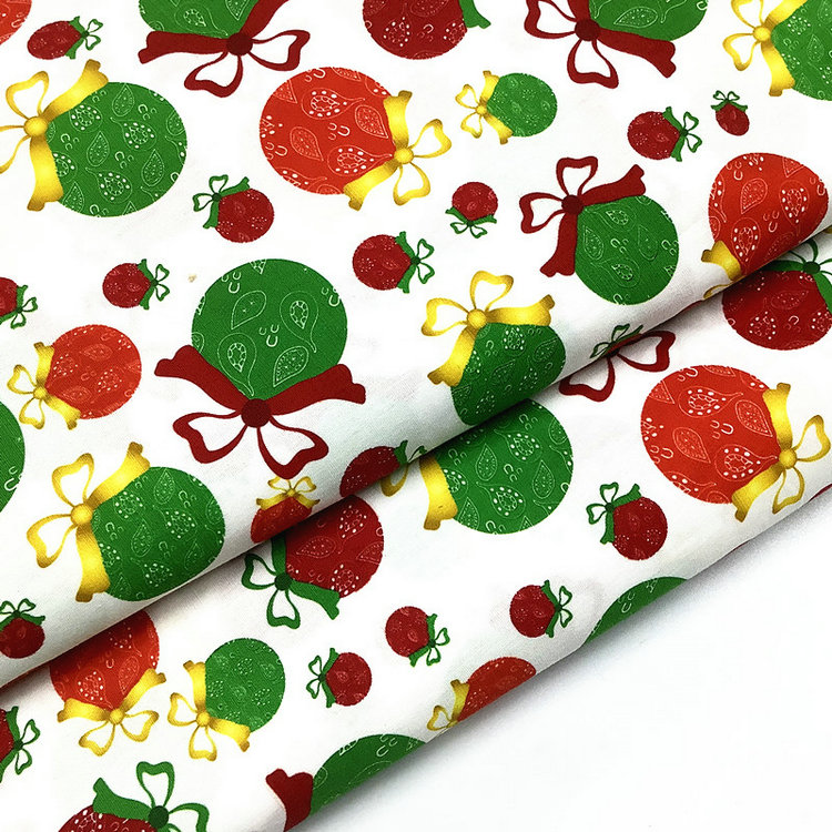 Woven Fabric Eco-Friendly No MOQ Custom Christmas Cotton Digital Printing Fabric for home textile DIY decoration