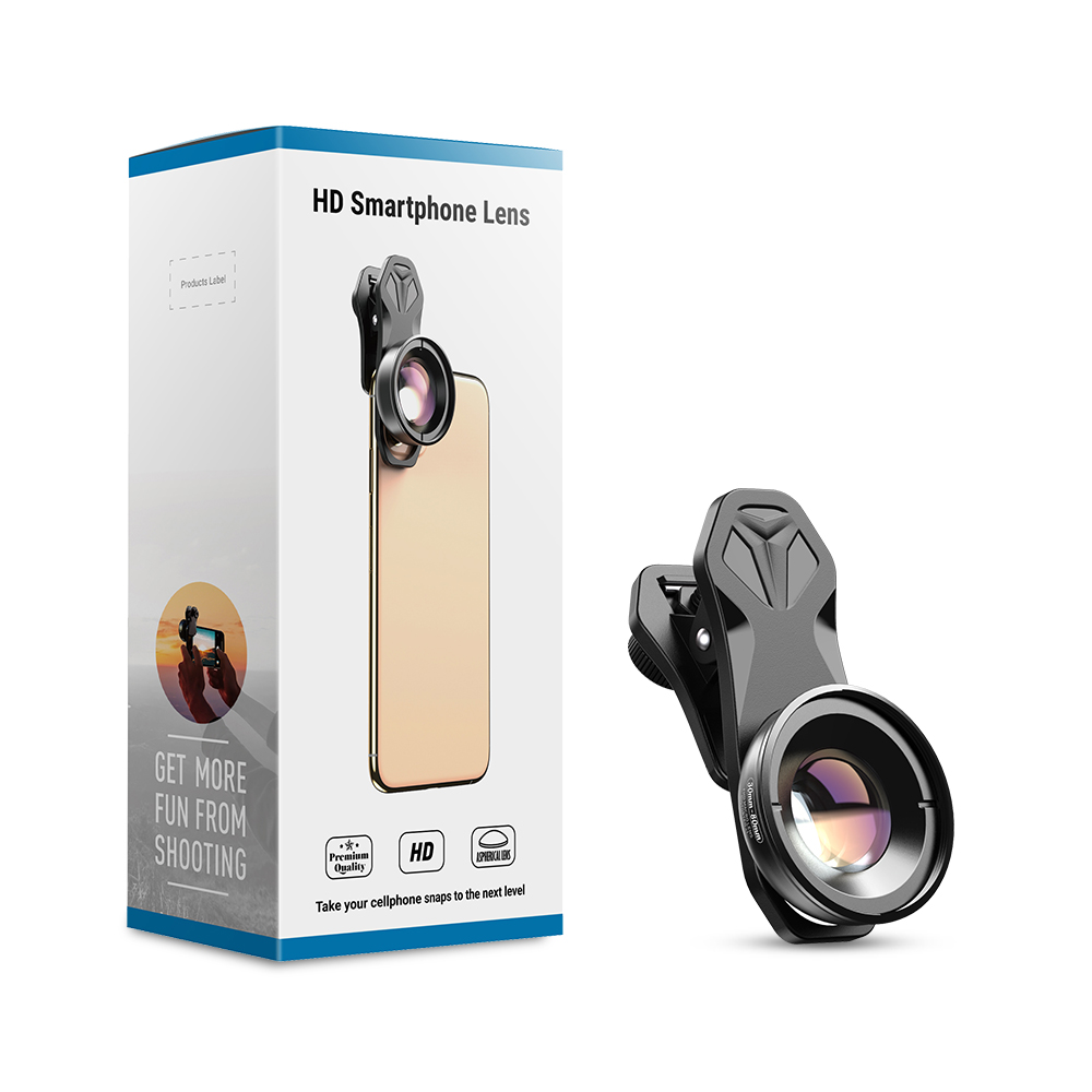 Apexel Профессиональный макрообъектив для iPhone зажим Универсальный HD объектив камеры 30-80 мм для смартфона