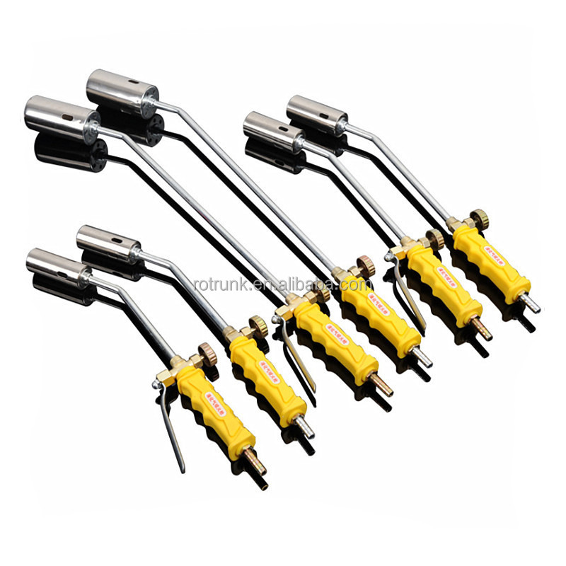 Liquefied gas fire gun double switch stainless steel fire gun household blowtorch