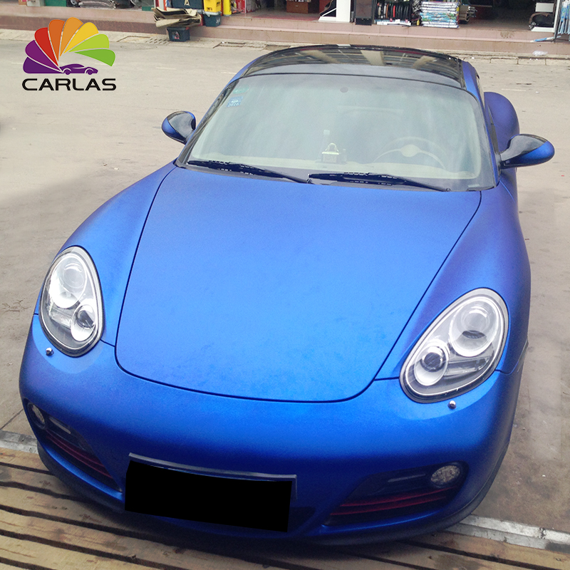 CARLAS 1.52*18m Matte Chrome film Car Sticker Wrap Vinyl Roll Satin Chrome Metallic