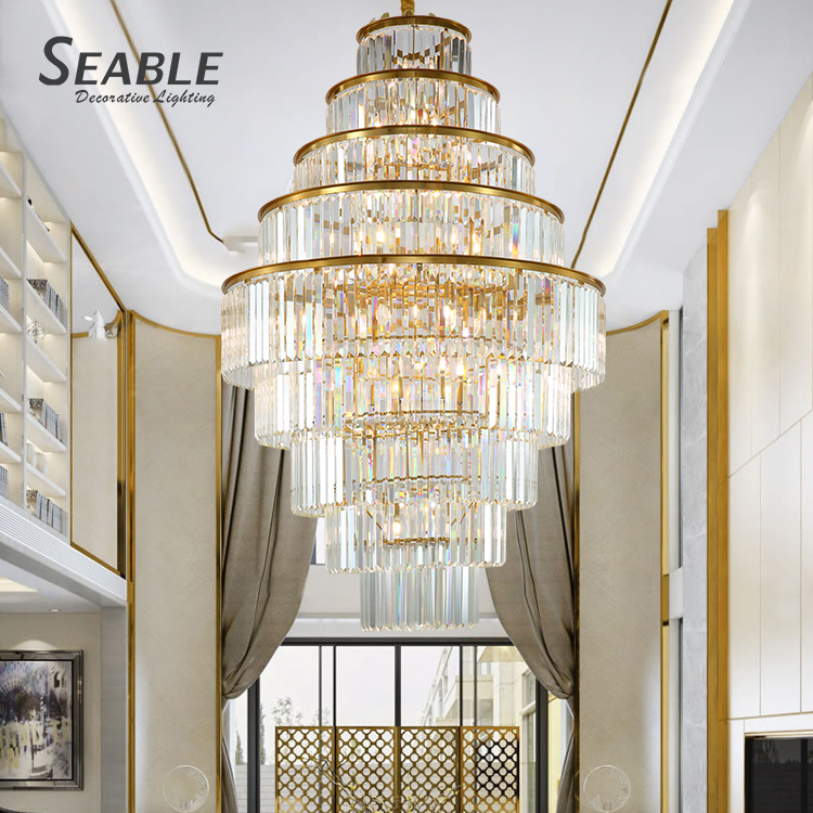Hot Sale Indoor Decoration Crystal Fixtures Home Villa Hotel Luxury Chandelier Pendant Lamp