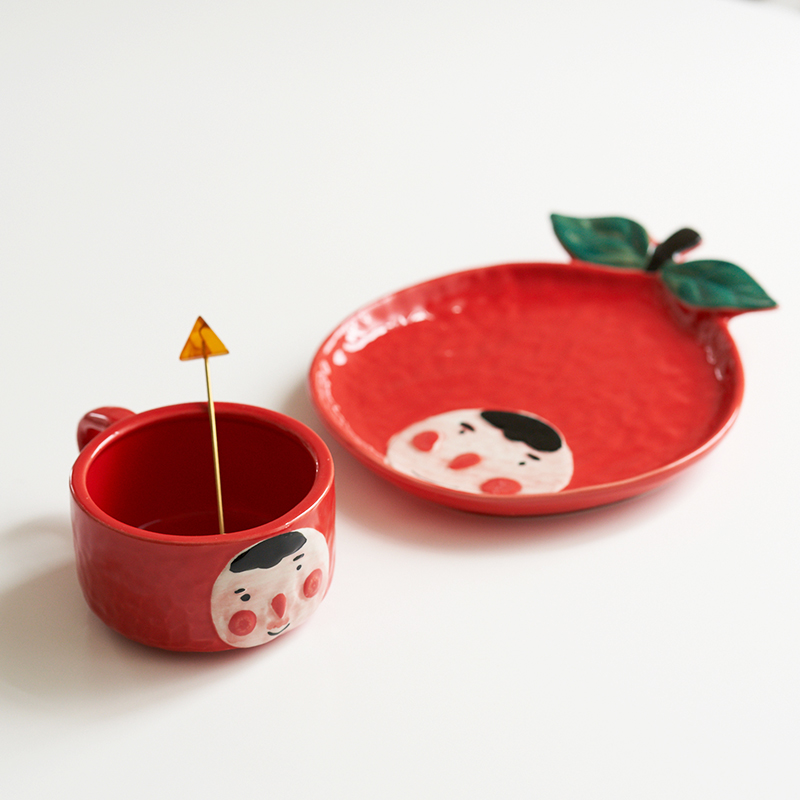 Creative Cute Children Juice Mug Porcelain Espresso Coffee Cup And Saucer Set 3282