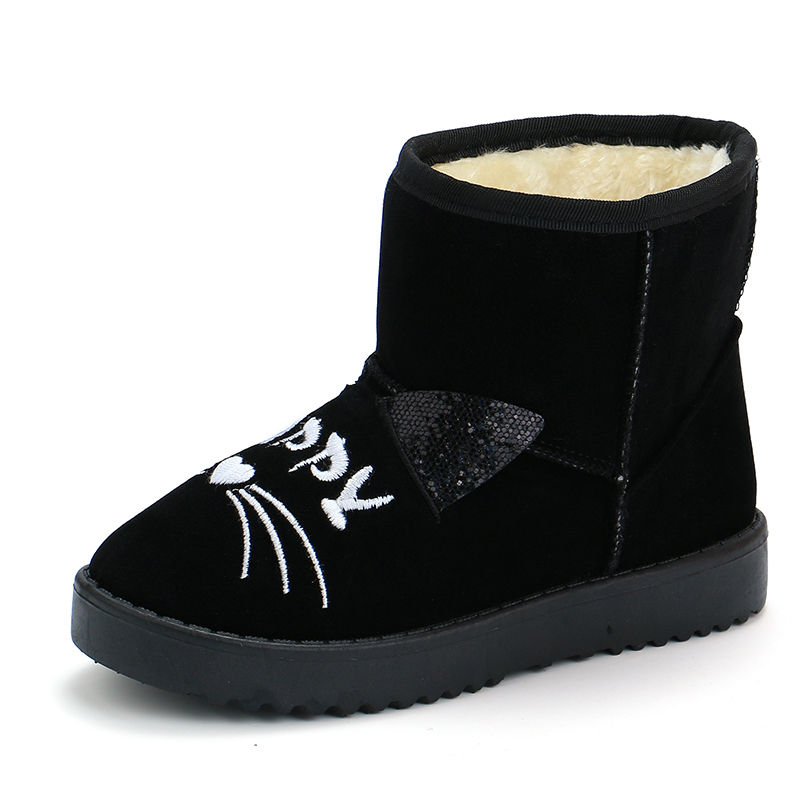 New design Warm Custom Winter Spring Plush Snow Boots for Kids Fur Children\