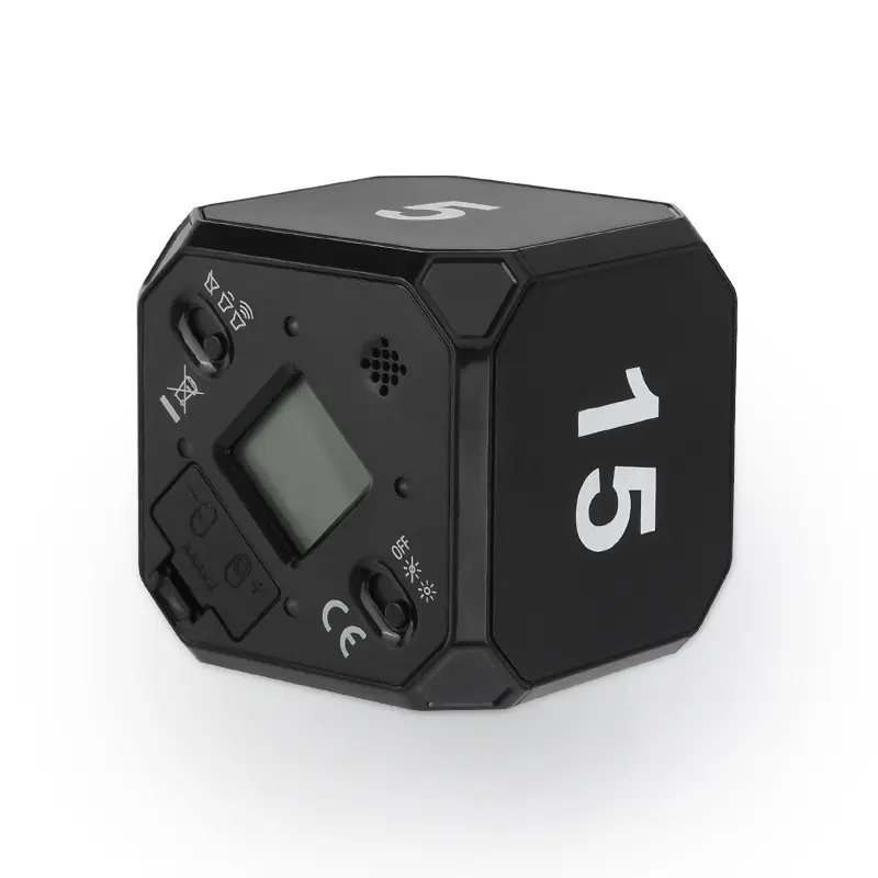 Cube Timer Kitchen Timer Exercise Gravity Sensor flip Timer for Time Management and Countdown Settings