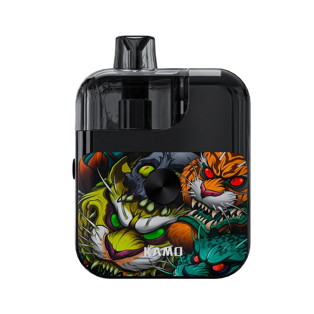 New Trending Tiger Vape Pod Ultroner Air Flow Adjustment KAMO Kit Red Orange White Black Color 3D Printing Pattern