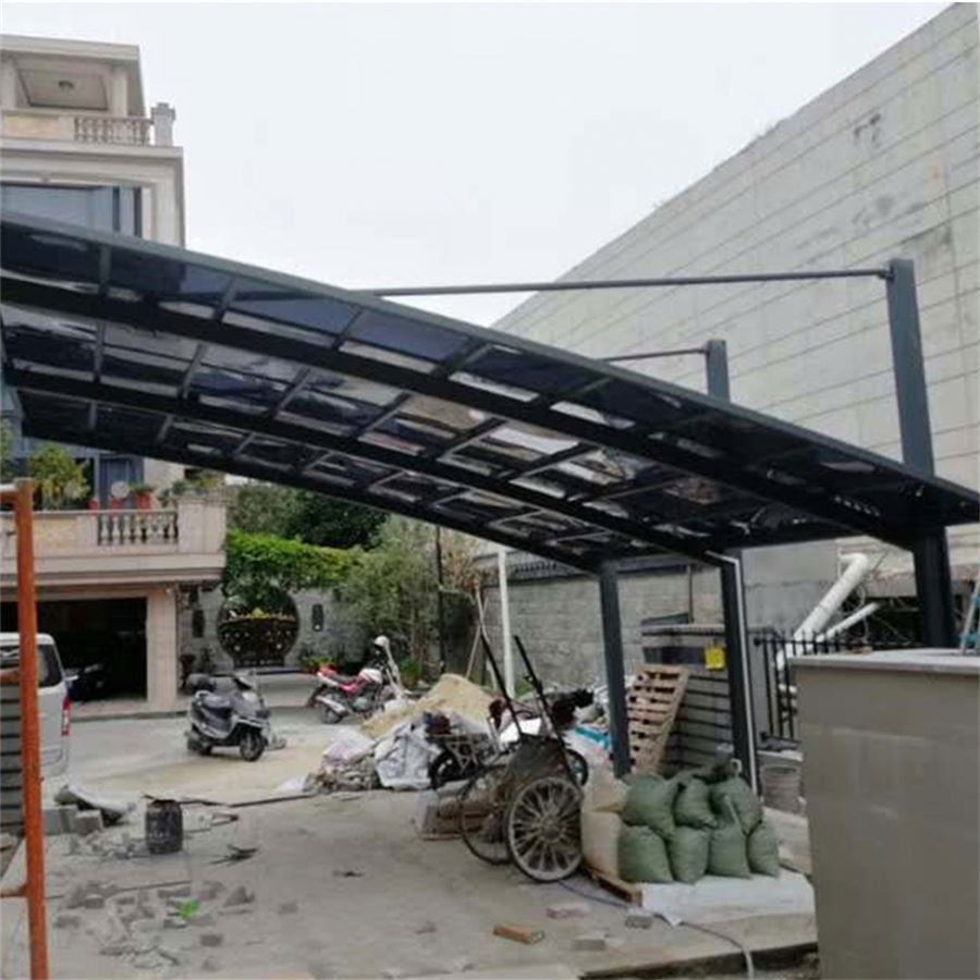 Best Selling Quality Outdoor Parking Garage Canopy 3D Wood Grain Processing Sun Shed