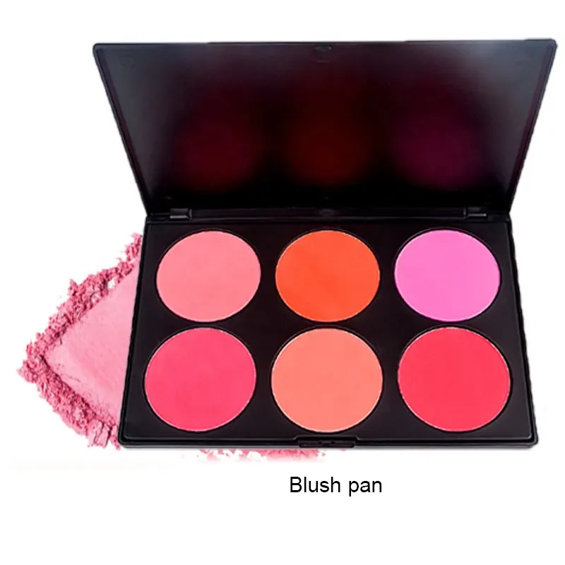 Private Label High Quality Blush Oem 6 Colors Makeup Blusher Palette Bronzer And Highlighter Contour Shading Powder