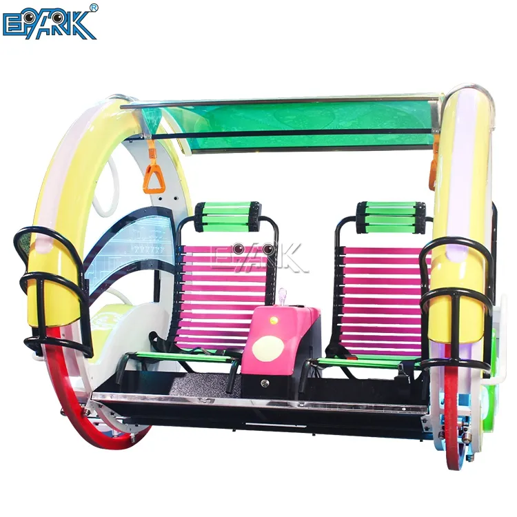 Amusement Outdoor Double Players Rolling Machine Electric Moonwalk 360 Happy Rolling Car For Sale